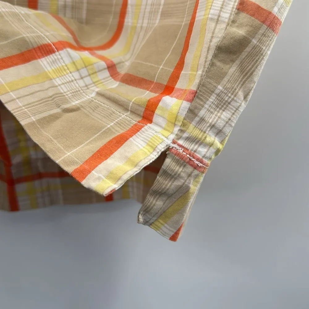 3For$20 Cato Tan Orange Yellow Plaid Shorts size 20W